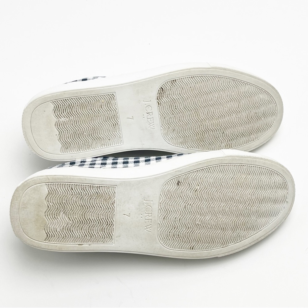 J. CREW Factory Gingham Plaid Lace Up Canvas Shoes, Size 7 - Picture 10 of 10